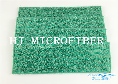 W Shaped jacquard Microfiber Wet Mop Pads 80% polyester 20% polyamide
