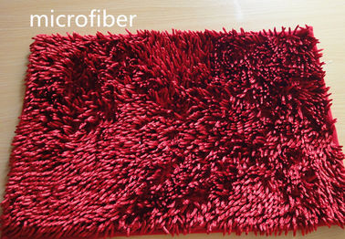 माइक्रोफाइबर मैट रेड 40 * 60 सेमी बिग सेनील बाथरूम इंडोर एंटी-स्किड रबर